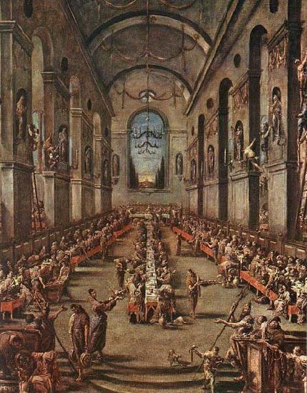MAGNASCO, Alessandro The Observant Friars in the Refectory oil painting picture